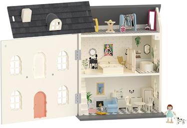 Classic World Vintage puinen nukkekoti tarvikkeineen