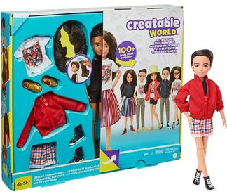 Creatable World Deluxe -nukke - kastanjanruskeat hiukset