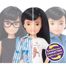 Creatable World Deluxe -nukke - mustat suorat hiukset-4
