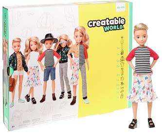 Creatable World Deluxe -nukke -  vaaleat aaltoilevat hiukset
