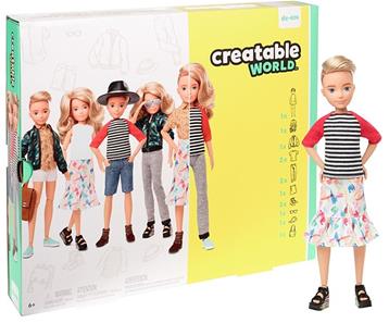 Creatable World Deluxe -nukke -  vaaleat aaltoilevat hiukset