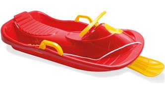 Dantoy Pulkka ohjauspyörällä 94 cm lapsille, punainen