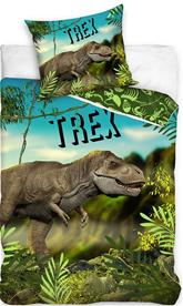 Dinosaurus T-REX vuodevaatteet 140 x 200, 100 prosenttia puuvillaa.