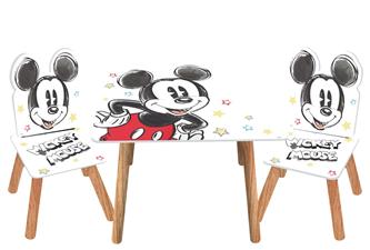 Disney Mickey Classic Puinen pöytä tuoleineen