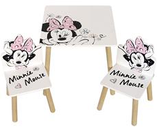 Disney Minnie Classic Puinen pöytä tuoleineen