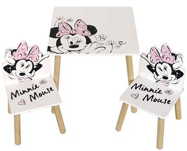 Disney Minnie Classic Puinen pöytä tuoleineen