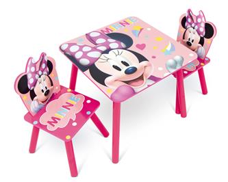 Disney Minnie Mouse Puinen pöytä tuoleineen-3