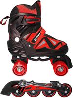 Double 2-in-1 Inline Skates / Side By Side rullaluistimet, punainen