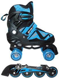 Double 2-in-1 Inline Skates / Side By Side rullaluistimet, sininen