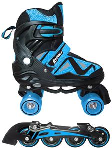 Double 2-in-1 Inline Skates / Side By Side rullaluistimet, sininen