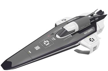 E1 RaceBird Lite RC Hydrofoil kauko-ohjattava vene 2.4GHz RTR, valkoinen