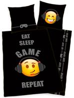 Emot!x Eat Sleep Game Vuodevaatteet (100 prosenttia puuvillaa)