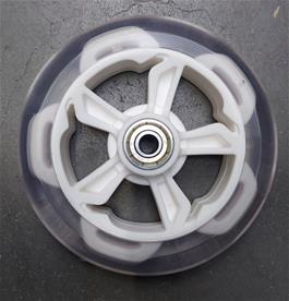 Etupyörä Valkoinen MCU-Sport sähköpotkulautaan LED 14.4V/21.6V:lle