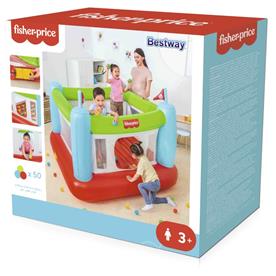 Fisher-Price pomppulinna 175 x 173 x 135 cm sis. pallot ja sähköpumpun.-10