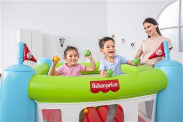 Fisher-Price pomppulinna 175 x 173 x 135 cm sis. pallot ja sähköpumpun.-5