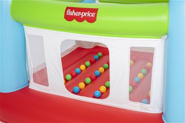 Fisher-Price pomppulinna 175 x 173 x 135 cm sis. pallot ja sähköpumpun.-9