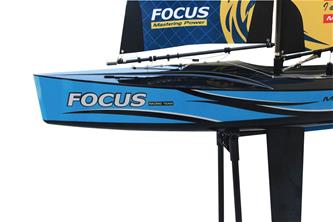 Focus V3 RC -purjevene – Suuri 2,4 GHz:n RTR-jahti FlySky i6, sininen-7