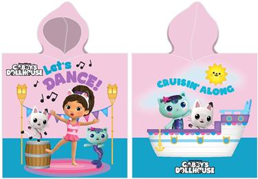 Gabby's Dollhouse Poncho kylpypyyhe hupulla - 100% puuvillaa