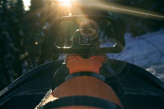 Galactus Kaksoiskelkka ohjauspyörällä, oranssi-10