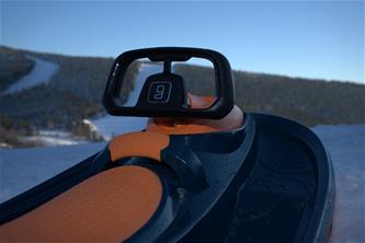 Galactus Kaksoiskelkka ohjauspyörällä, oranssi-11