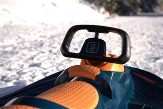 Galactus Kaksoiskelkka ohjauspyörällä, oranssi-3