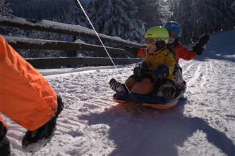 Galactus Kaksoiskelkka ohjauspyörällä, oranssi-9