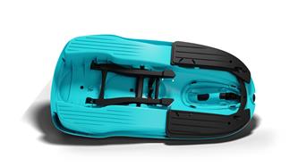 Galactus Kaksoiskelkka ohjauspyörällä, polarin sininen-4