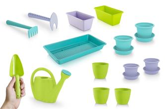 Gardenico Kids suuri puutarhasetti, puutarhatyökalut lapsille