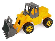 GIGA TRUCKS Eco Giant Kaivinkone -potkuauto Musta/Keltainen, 63 cm.