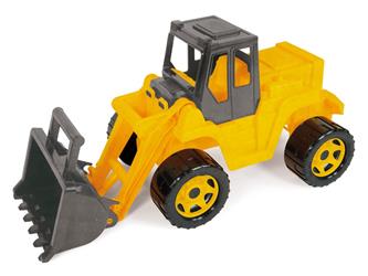 GIGA TRUCKS Eco Giant Kaivinkone -potkuauto Musta/Keltainen, 63 cm.
