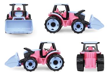 GIGA TRUCKS traktori etukuormaajalla - vaaleanpunainen, 62 cm-3