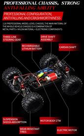 Guokai ATV 1:16 4WD kauko-ohjattava 2.4Ghz 35km/h sininen-6