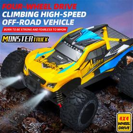 Guokai MonsterTruck 1:16 4WD kauko-ohjattava 2.4Ghz 35km/h keltainen-2
