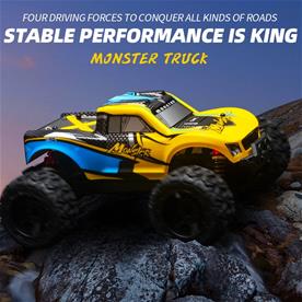 Guokai MonsterTruck 1:16 4WD kauko-ohjattava 2.4Ghz 35km/h keltainen-3