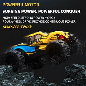 Guokai MonsterTruck 1:16 4WD kauko-ohjattava 2.4Ghz 35km/h keltainen-4