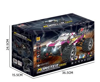 Guokai MonsterTruck 1:16 4WD kauko-ohjattava 2.4Ghz 35km/h punainen-2