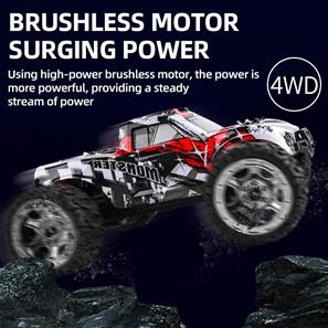 Guokai RC-Monstertruck 1:16 Brushless 4WD Kauko-ohjattava 2.4Ghz 45km/h Pun-4