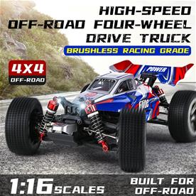 Guokai RC-Off-Road Buggy 1:16 Brushless 4WD 2.4Ghz 45km/h Sininen-2