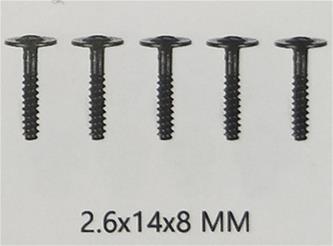 Guokai-ruuvit 2,6X14X8 MM (4 kpl)