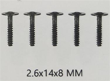 Guokai-ruuvit 2,6X14X8 MM (4 kpl)