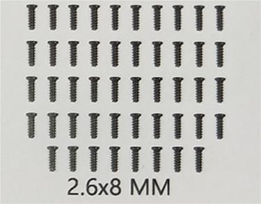 Guokai ruuvit 2,6X8 MM (20 kpl)