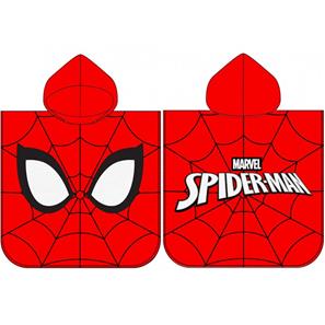 Hämähäkkimies Poncho kylpypyyhe hupulla, punainen-3