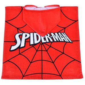 Hämähäkkimies Poncho kylpypyyhe hupulla, punainen-4