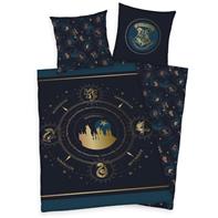 Harry Potter Tylypahkan tummansiniset vuodevaatteet - 100 % puuvillaa