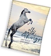 Hevonen Coral fleecehuopa 150 x 200 cm