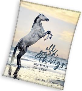 Hevonen Coral fleecehuopa 150 x 200 cm