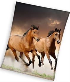 Hevoset Coral fleecehuopa 150 x 200 cm malli 2