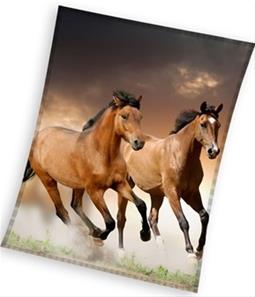 Hevoset Coral fleecehuopa 150 x 200 cm malli 2