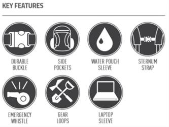 Horizons Edge 30L reppu, harmaa-3