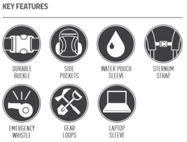 Horizons Edge 30L reppu, harmaa-3